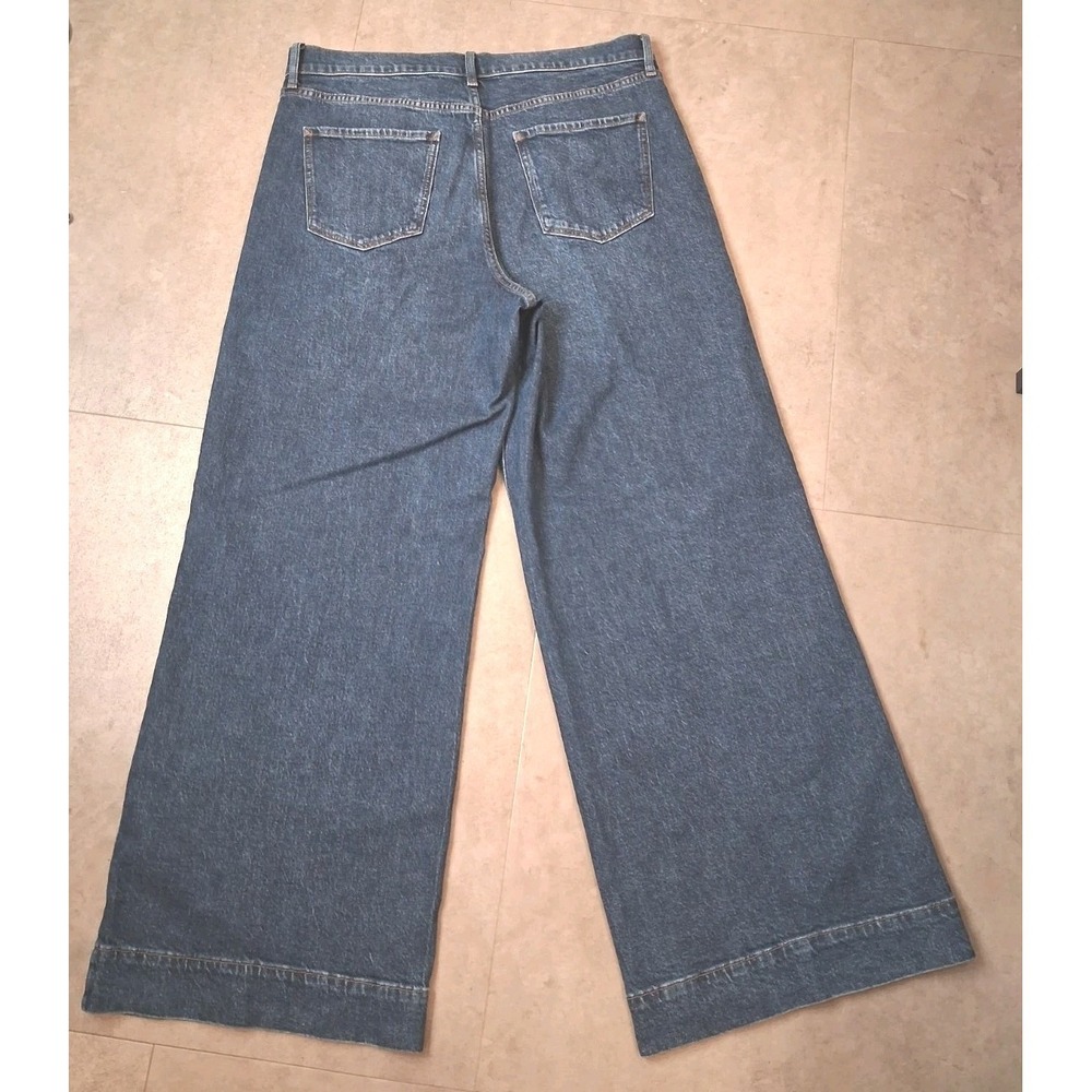 A.N.A. High Rise Wide Leg Jeans Womens Size 14 Barrel - Picture 4 of 10